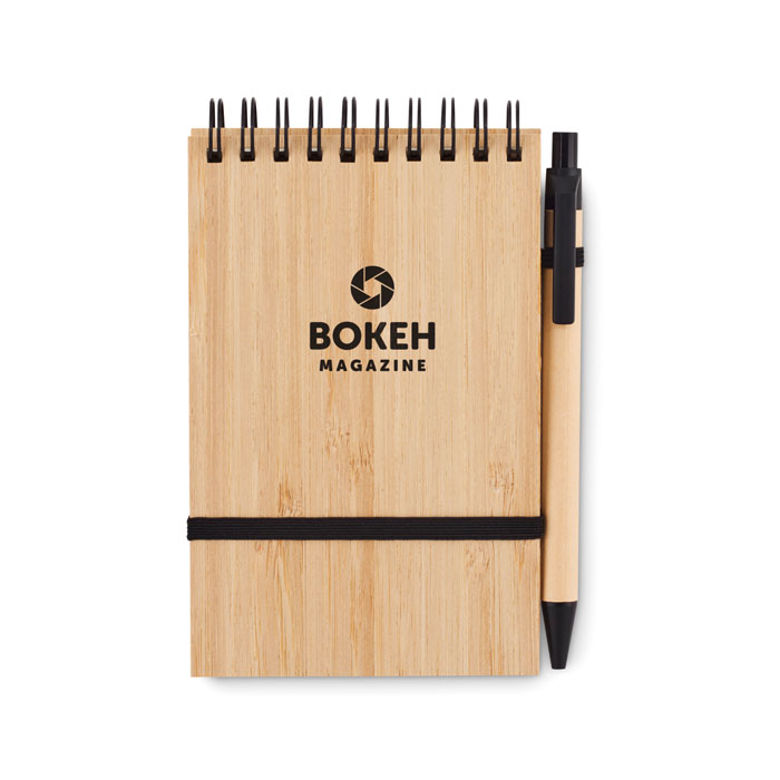 Bamboo notebook A6 incl. pen